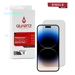 Buy the QUARTZ Matte Tempered Glass for iPhone 15 and 15 Pro, Single Pack.
