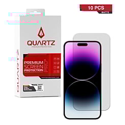 Shop the QUARTZ Matte Tempered Glass for iPhone 15 Plus and 15 Pro Max, pack of 10.