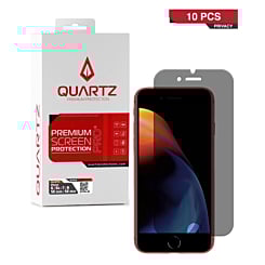 QUARTZ Privacy Tempered Glass for iPhone SE 2022 / SE 2020 / 8 / 7 / 6s / 6 (Pack of 10)