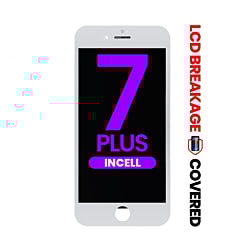 LCD Assembly with Steel Plate for iPhone 7 Plus (White) (Aftermarket Incell / QV7) (Exclusive LCD Breakage)