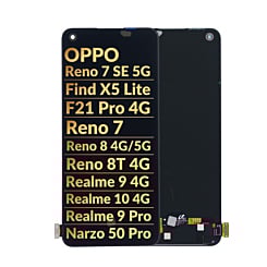 OLED Assembly without Frame for OPPO Reno 7 SE 5G / Find X5 Lite / F21 Pro 4G / Reno 7 / Reno 8 4G and 5G / Reno 8T 4G / Realme 9 4G / Realme 10 4G / Realme 9 Pro / Narzo 50 Pro (Premium)