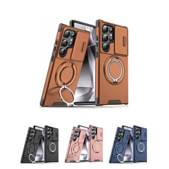 Rugged Magnetic Case w/ Ring Camera Cover for Galaxy S25 Ultra (Only Ground Shipping)