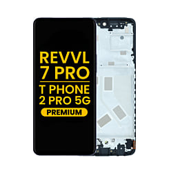 OLED Assembly with Frame for T-Mobile Revvl 7 Pro / T Phone 2 Pro 5G (Premium)