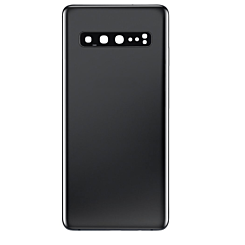 Back Glass with Camera Lens and Adhesive for Galaxy S10 5G G977 (NO LOGO) (MAJESTIC BLACK)
