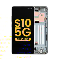 OLED Assembly with Frame for Galaxy S10 5G (G977) (MAJESTIC PRISM BLACK) (Premium)