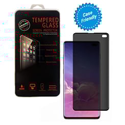 Privacy Tempered Glass for Galaxy S10 Plus (Case Friendly / 3D Curved / Anti-Spy / 1 Piece)