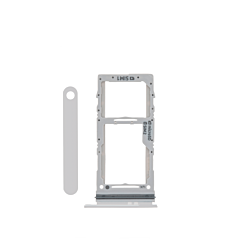 Dual Sim Card Tray for Galaxy S20 Ultra / S20 Plus / S22 (CLOUD SILVER)