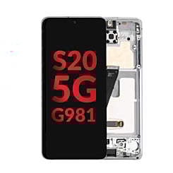 OLED Assembly with Frame for Galaxy S20 (G980 / G981) (Verizon UW) (CLOUD WHITE) (Aftermarket OLED)