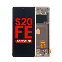 OLED Assembly with Frame for Galaxy S20 FE (G780) (CLOUD LAVENDER) (Aftermarket OLED)