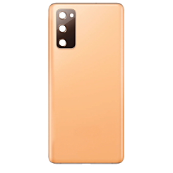 Back Glass with Camera Lens and Adhesive for Galaxy S20 FE (NO LOGO) (CLOUD ORANGE)