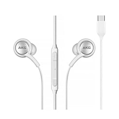 AKG Galaxy S20 Stereo Headphones with Microphone and Volume Buttons (White) (Only Ground Shipping)