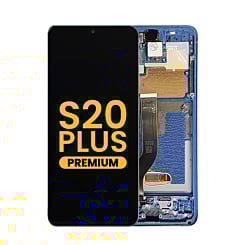 OLED Assembly with Frame for Galaxy S20 Plus 5G (G985 / G986) (AURA BLUE) (Premium)