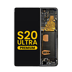 OLED Assembly with Frame for Galaxy S20 Ultra (G988) (COSMIC BLACK) (Premium)