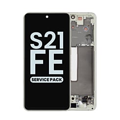 OLED Assembly with Frame for Galaxy S21 FE G990 (OLIVE) (Service Pack)