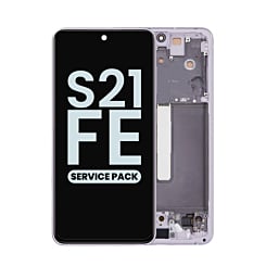 OLED Assembly with Frame for Galaxy S21 FE G990 (LAVENDER) (Service Pack)