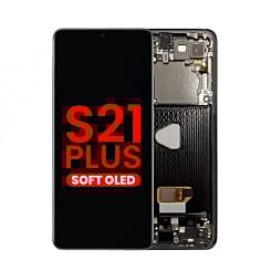 OLED Assembly with Frame for Galaxy S21 Plus 5G (G996) (PHANTOM BLACK) (Aftermarket OLED)