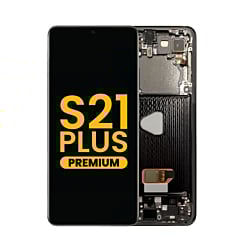 OLED Assembly with Frame for Galaxy S21 Plus 5G (G996) (PHANTOM BLACK) (Premium)