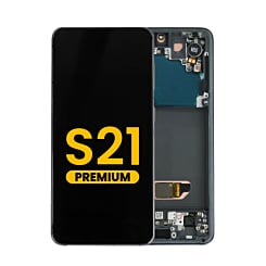 OLED Assembly with Frame for Galaxy S21 (G991) (PHANTOM BLACK) (Premium)