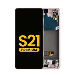 OLED Assembly with Frame for Galaxy S21 (G991) (PHANTOM PINK) (Premium)