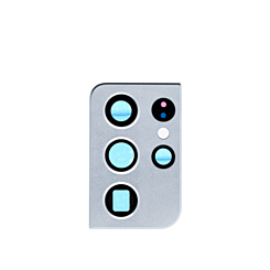 Back Camera Lens with Adhesive for Galaxy S21 Ultra (Glass Only) (SILVER)