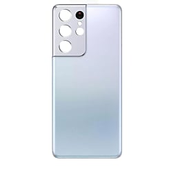 Back Glass with Camera Lens for Galaxy S21 Ultra (US / International) (Service Pack) (Phantom Silver)