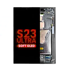 OLED Assembly with Frame for Galaxy S23 Ultra (S918) (GRAPHITE) (Aftermarket OLED)