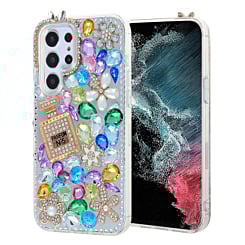 Crystal Flower Silicone Hard Case - COLORFUL for Galaxy S25 Ultra (Only Ground Shipping)