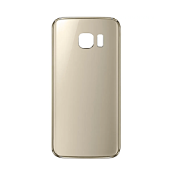 Back Glass with Camera Lens and Adhesive for Galaxy S6 Edge (NO LOGO) (GOLD)