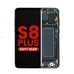 OLED Assembly with Frame for Galaxy S8 Plus (G955) (6.0") (MIDNIGHT BLACK) (Aftermarket OLED)