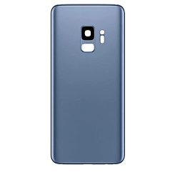 Back Glass with Camera Lens and Adhesive for Galaxy S9 (NO LOGO) (CORAL BLUE)