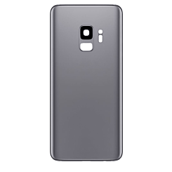 Back Glass with Camera Lens and Adhesive for Galaxy S9 (NO LOGO) (TITANIUM GRAY)