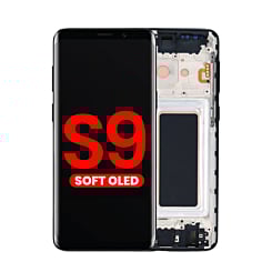 OLED Assembly with Frame for Galaxy S9 (G960) (MIDNIGHT BLACK) (Aftermarket OLED)