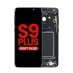 OLED Assembly with Frame for Galaxy S9 Plus (G965) (6.0") (MIDNIGHT BLACK) (Aftermarket OLED)