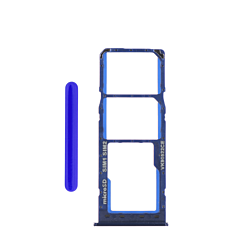 Dual Sim Card Tray for Galaxy A10 (A105) (BLUE)