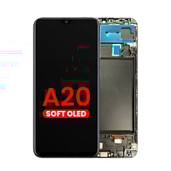 OLED Assembly with Frame for Galaxy A20 (A205U / 2019) (Aftermarket OLED)