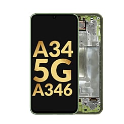OLED Assembly with Frame for Galaxy A34 5G (A346 / 2023) (AWESOME LIME) (Service Pack)
