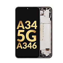 OLED Assembly with Frame for Galaxy A34 5G (A346 / 2023) (AWESOME GRAPHITE) (Premium)