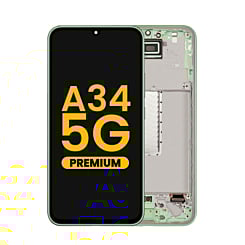 OLED Assembly with Frame for Galaxy A34 5G (A346 / 2023) (AWESOME LIME) (Premium)