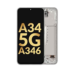 OLED Assembly with Frame for Galaxy A34 5G (A346 / 2023) (AWESOME SILVER) (Premium)