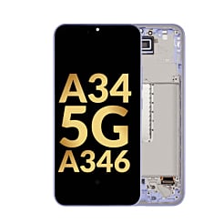OLED Assembly with Frame for Galaxy A34 5G (A346 / 2023) (AWESOME VIOLET) (Premium)