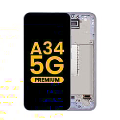 OLED Assembly with Frame for Galaxy A34 5G (A346 / 2023) (AWESOME VIOLET) (Premium)