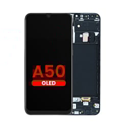 OLED Assembly with Frame for Galaxy A50 (A505U / 2019) (Aftermarket OLED)
