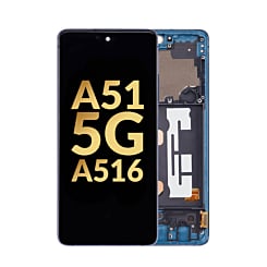 OLED Assembly with Frame for Galaxy A51 5G (A516 / 2020) (PRISM BRICKS BLUE) (Verizon) (Service PacK
