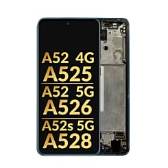 OLED Assembly with Frame (AWESOME BLUE) (Service Pack)for Galaxy A52 4G (A525 / 2021) / A52 5G (A526 / 2021) / A52S 5G (A528 / 2021)