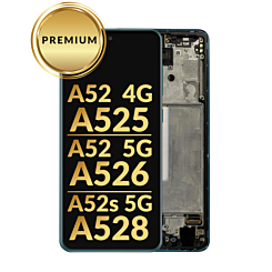 OLED Assembly with Frame for Galaxy A52 4G (A525 / 2021) / A52 5G (A526 / 2021) / A52s 5G (A528 / 2021) (AWESOME BLUE) (Premium)
