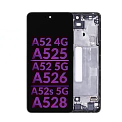 LCD Assembly (AWESOME BLACK) (Aftermarket Incell) with Frame for Galaxy A52 4G (A525 / 2021) / A52 5G (A526 / 2021) / A52s 5G (A528 / 2021) (Without Fingerprint Sensor) 