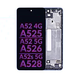 LCD Assembly (AWESOME BLUE) (Aftermarket Incell) with Frame for Galaxy A52 4G (A525 / 2021) / A52 5G (A526 / 2021) / A52s 5G (A528 / 2021) (Without Fingerprint Sensor) 