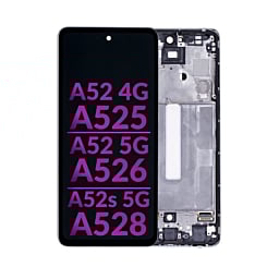 LCD Assembly (AWESOME WHITE) (Aftermarket Incell) with Frame for Galaxy A52 4G (A525 / 2021) / A52 5G (A526 / 2021) / A52s 5G (A528 / 2021) (Without Fingerprint Sensor) 