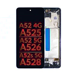OLED Assembly with Frame (AWESOME BLUE) (Aftermarket OLED) for Galaxy A52 4G (A525 / 2021) / A52 5G (A526 / 2021) / A52S 5G (A528 / 2021)
