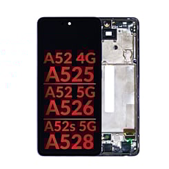 OLED Assembly with Frame (AWESOME VIOLET) (Aftermarket OLED)for Galaxy A52 4G (A525 / 2021) / A52 5G (A526 / 2021) / A52S 5G (A528 / 2021)